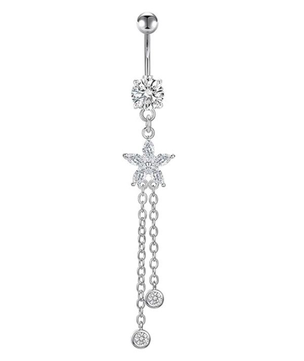 navel1 Curved Barbell Navel Star- Pendente